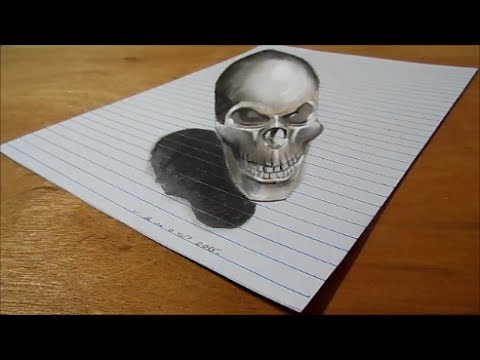 480x360 Drawing 3d Bad Skull