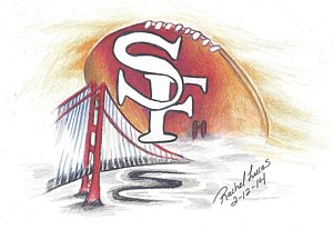 300x206 San Francisco 49ers Drawings Fine Art America