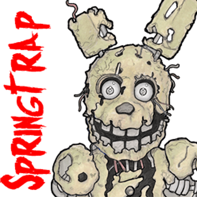 400x400 How To Draw Springtrap From Five Nights