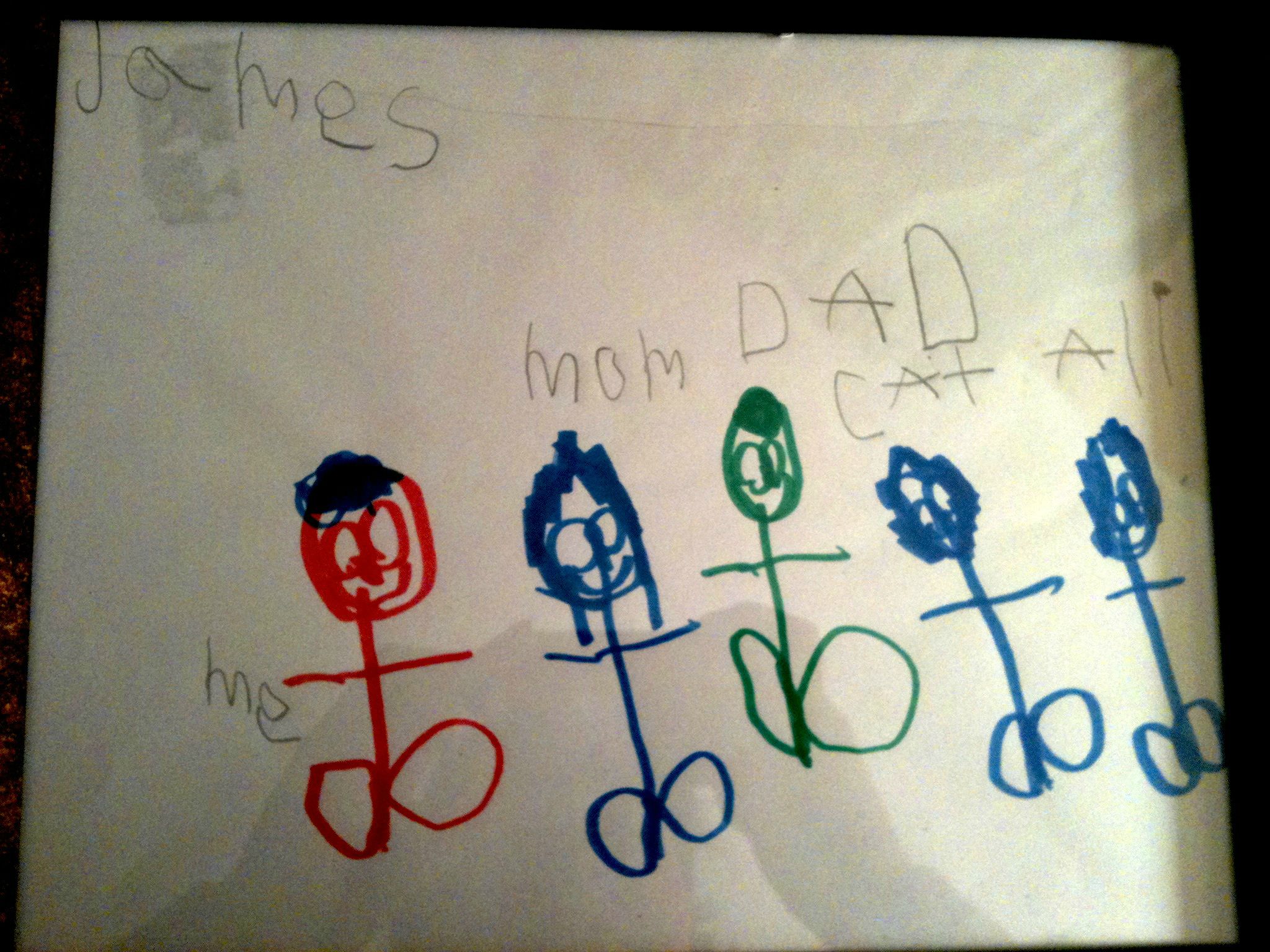 2048x1536 My 5 Year Old Brother's Drawing Of Our Family