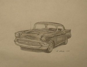 57 Chevy Drawing at GetDrawings | Free download