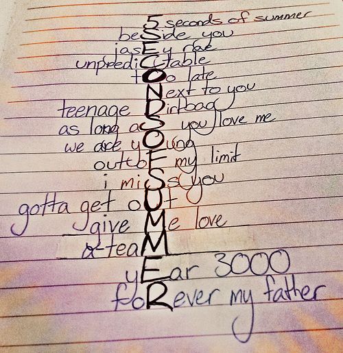 500x515 5sos Lyrics Drawings 5sos Unpredictable 5 Seconds Of Summer