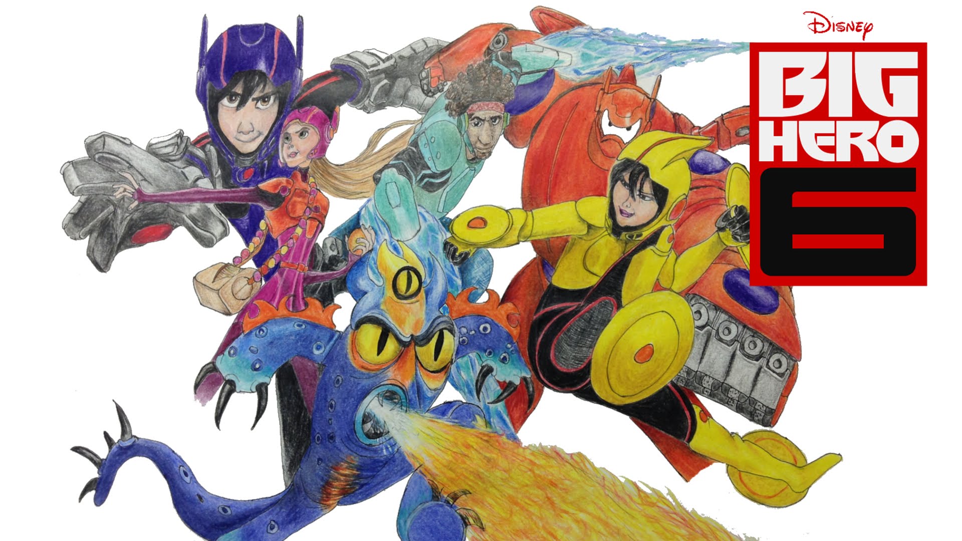 1920x1080 Drawing Big Hero 6 {Speed Art}