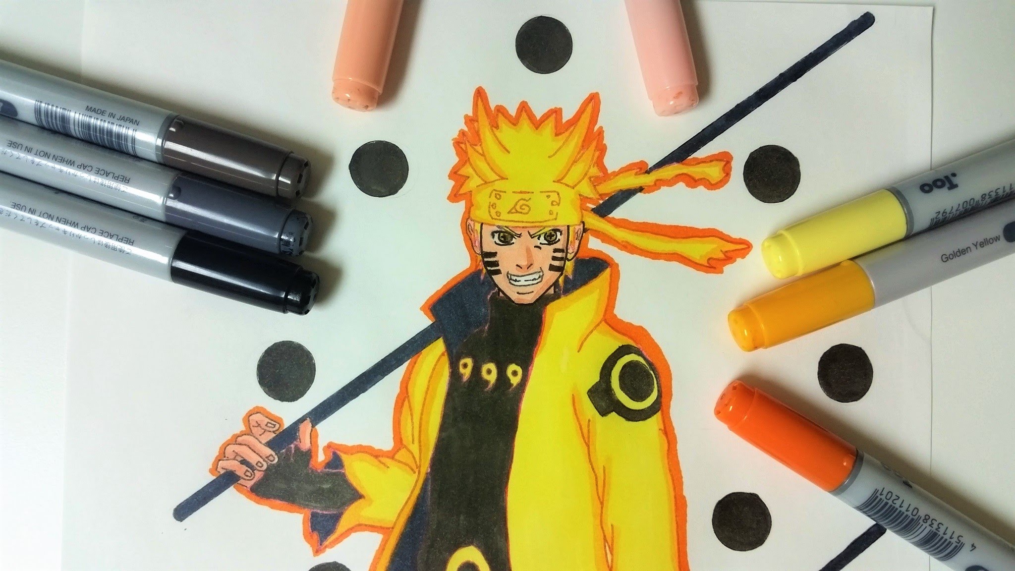 2048x1152 Drawing Naruto Six Paths Sage Mode