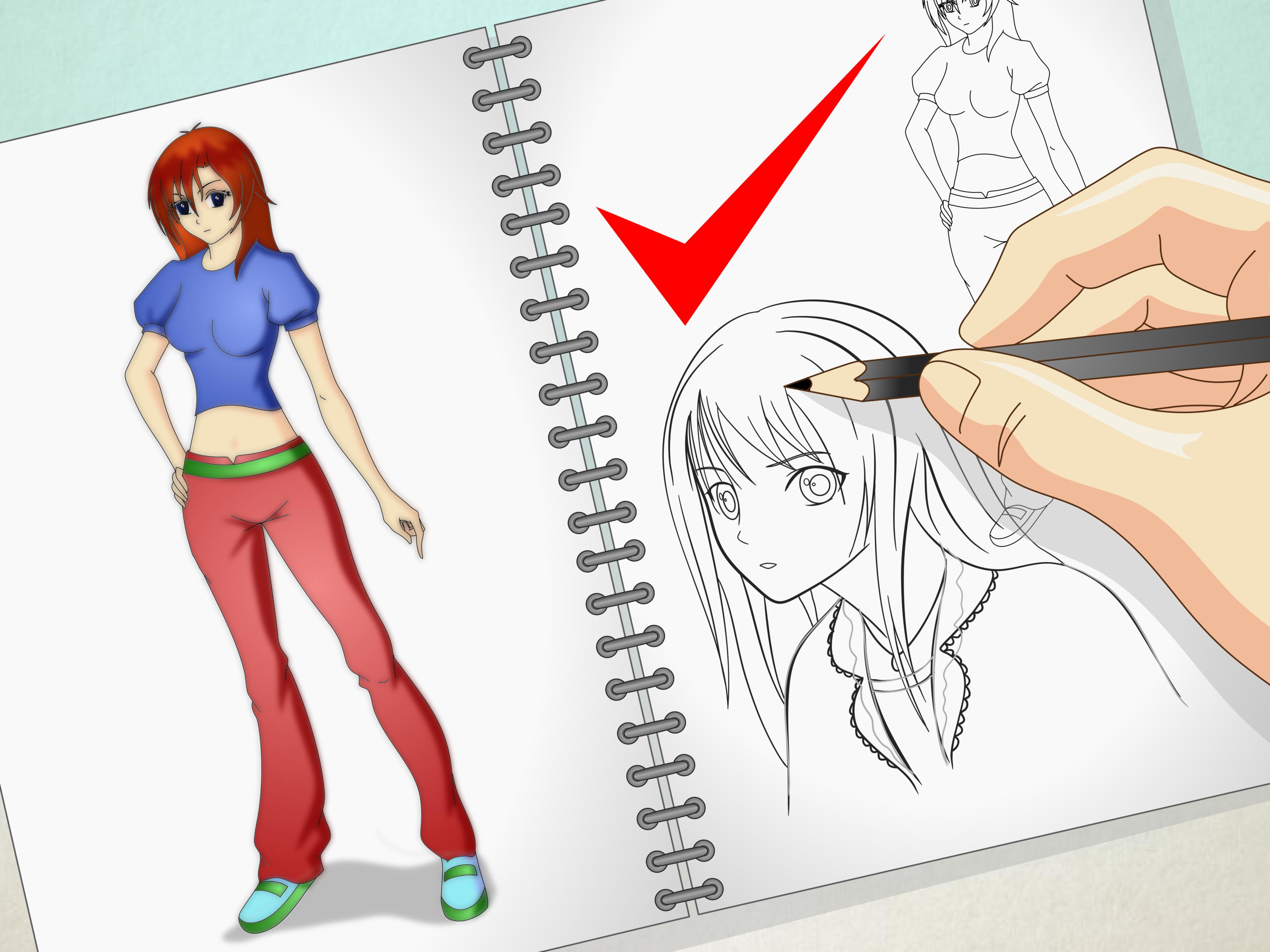 3200x2400 How To Draw Manga Characters 6 Steps (With Pictures)