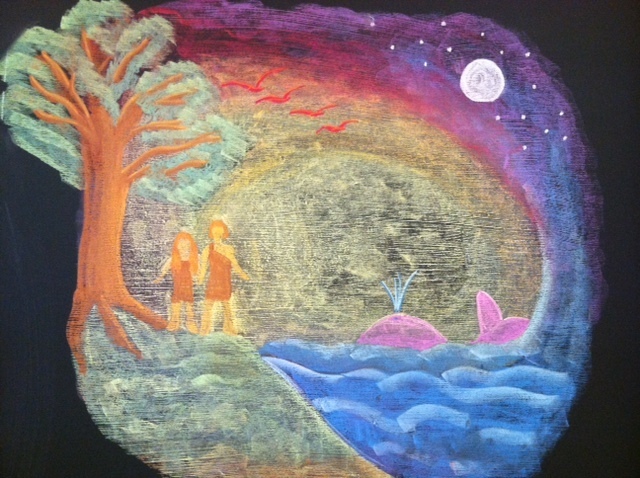 640x478 The 7 Days Of Creation Chalkboard Drawings In The Waldorf Classroom