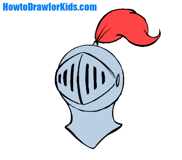 617x544 How To Draw A Knight Helmet For Kids Howtodrawforkids