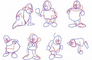 302x196 How To Draw How To Draw The Seven Dwarfs From Snow White