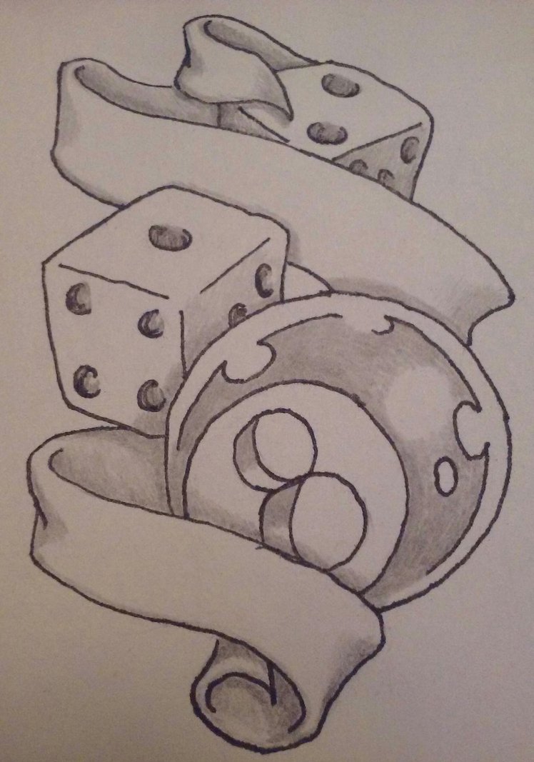 748x1067 Dice With 8 Ball And Scroll By Wearefearless