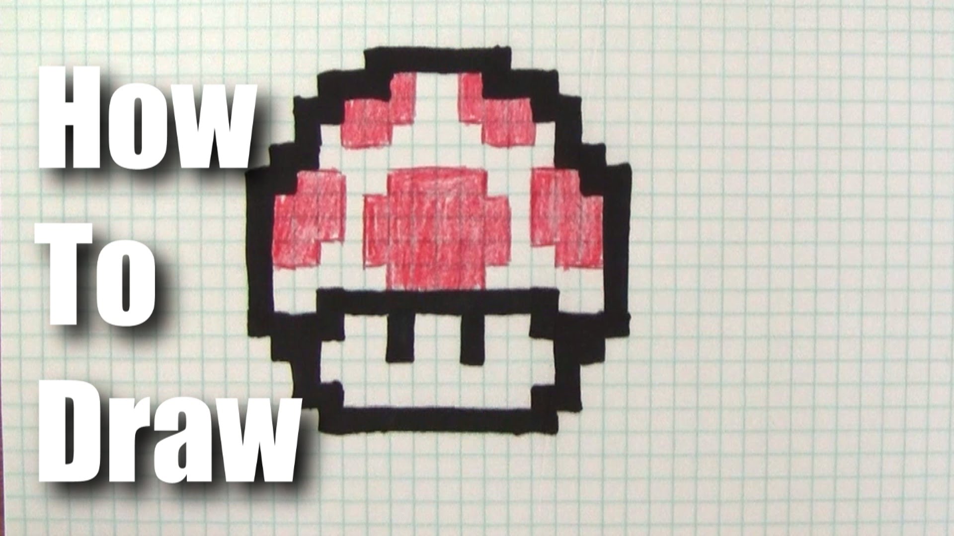 1920x1080 How To Draw A 8 Bit Mario Mushroom