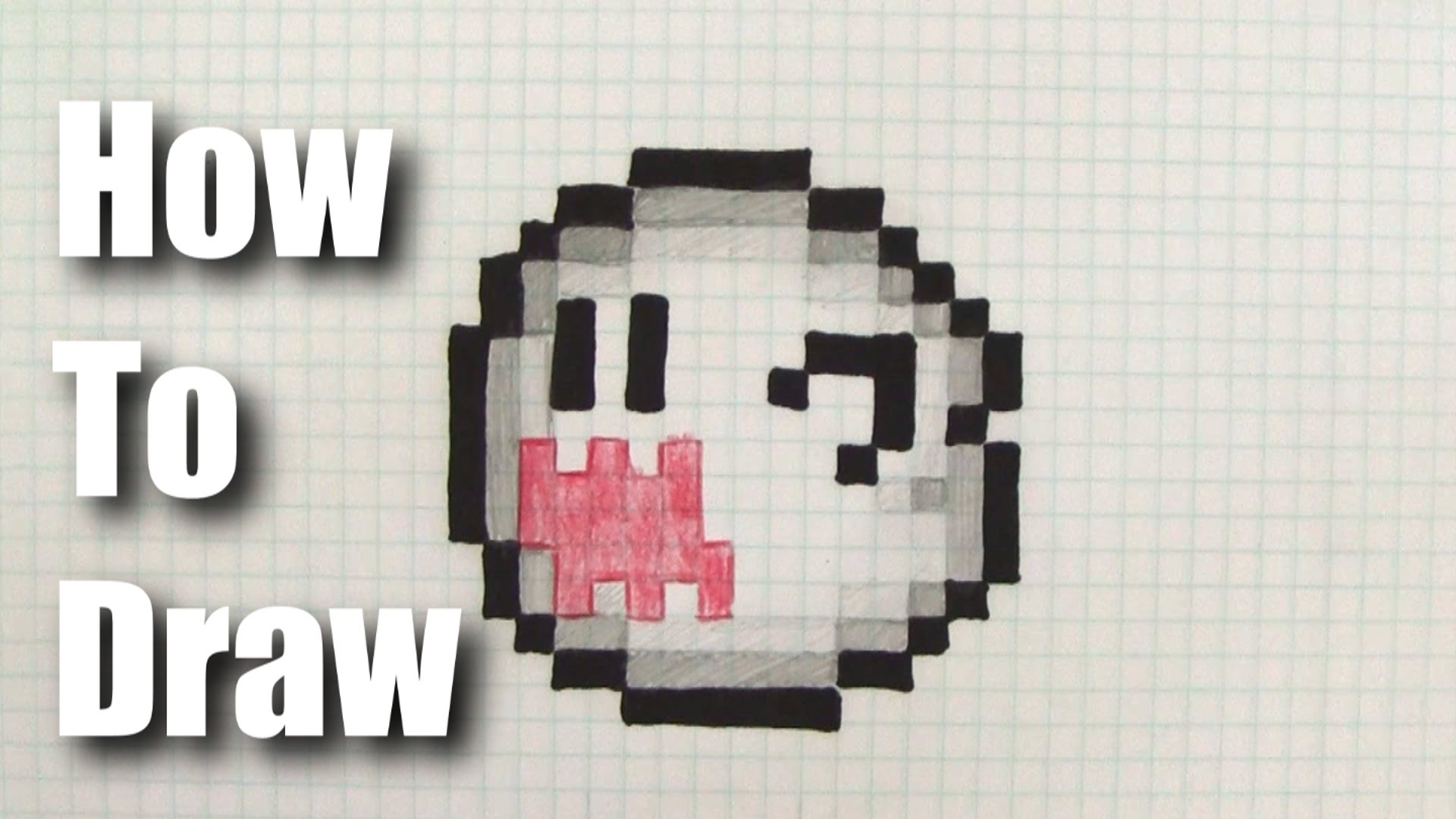 1920x1080 How To Draw 8 Bit Boo From Mario