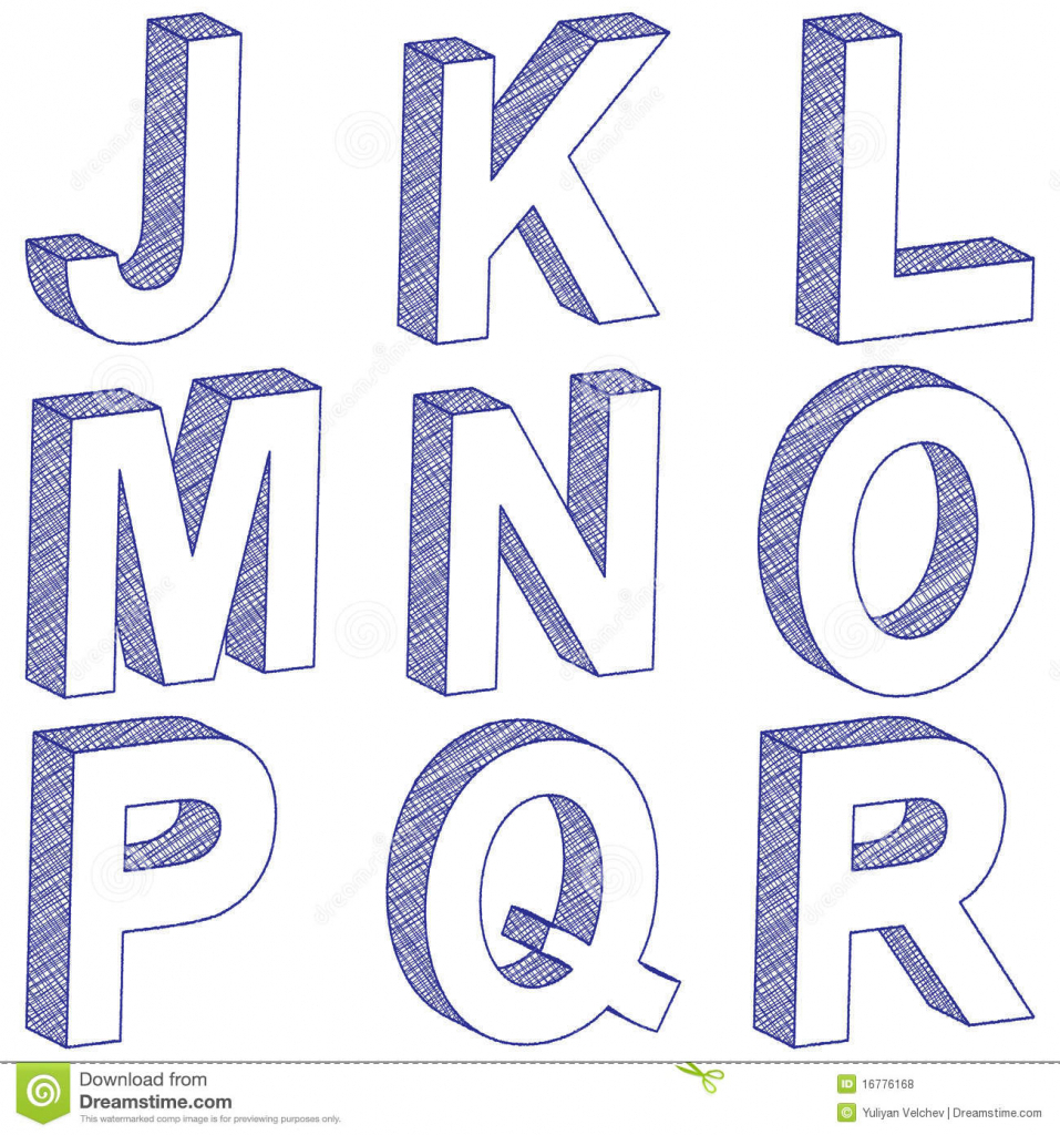 957x1024 Drawing 3d Alphabet Letters Tutorial