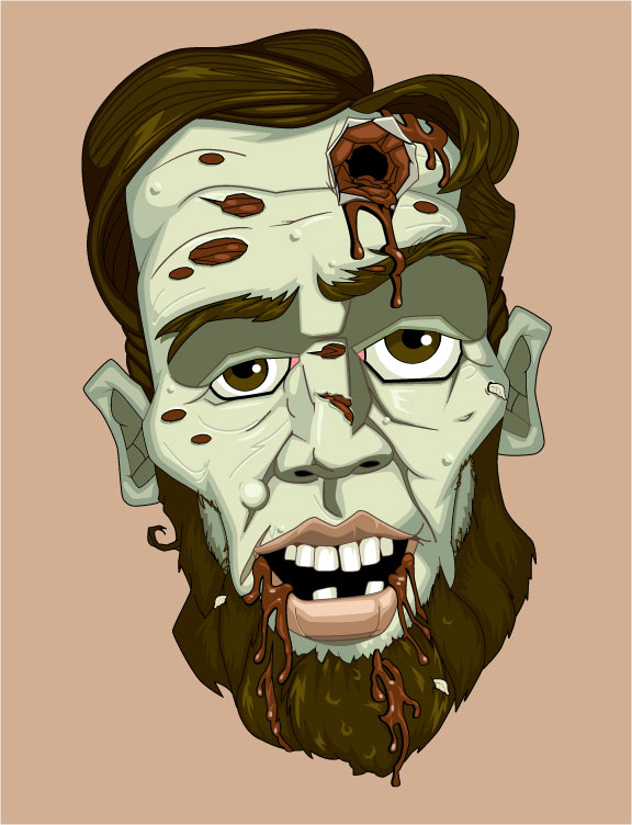 576x752 Drawn To Be Wild Zombie Abe Lincoln