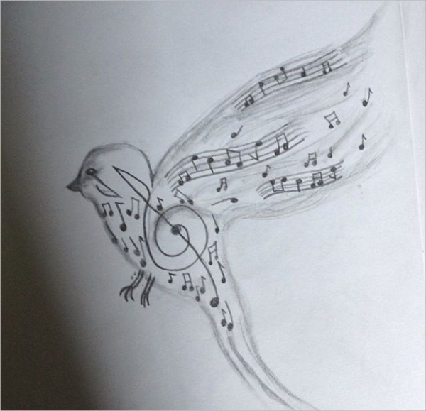 600x579 Music Drawings