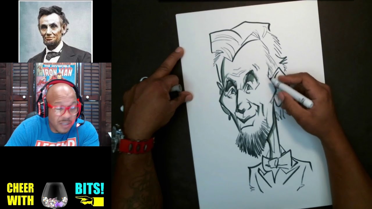 1280x720 How To Draw Caricature Abraham Lincoln