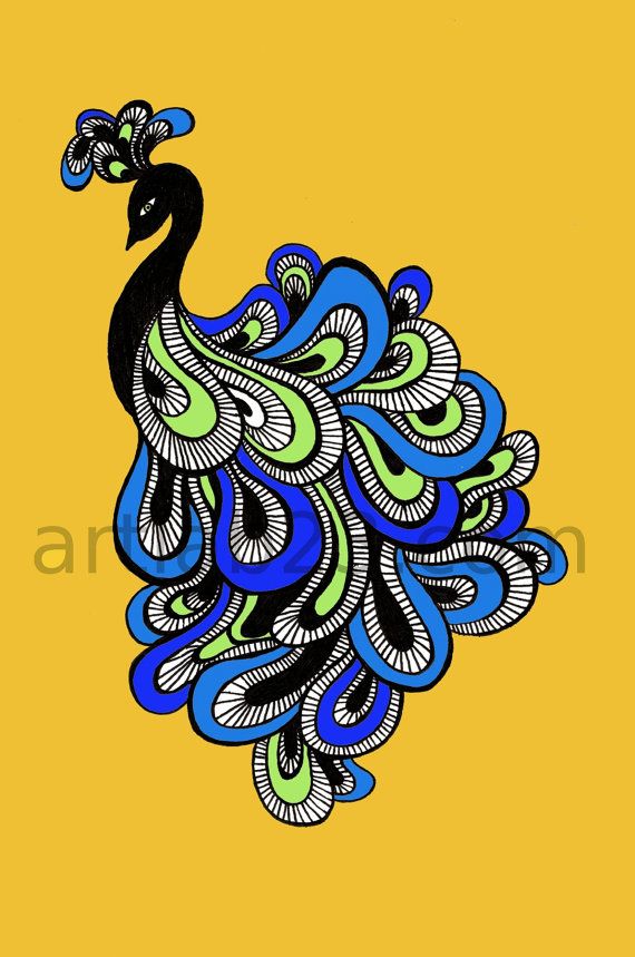 570x859 Peacock Art Print