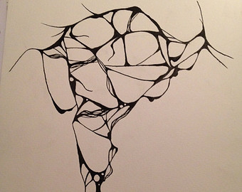 340x270 Abstract Drawing Etsy