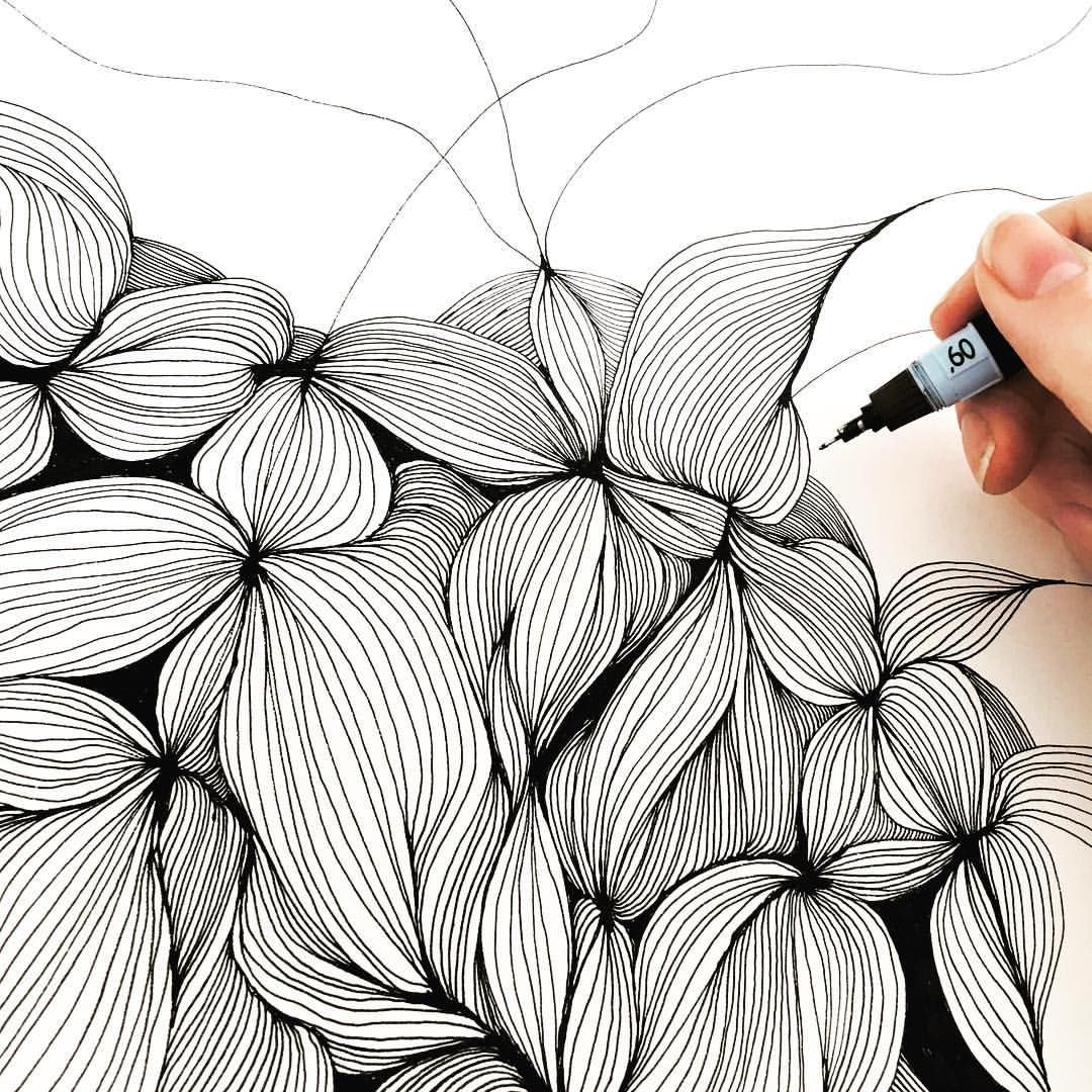 1080x1080 Organic Abstract Drawings From Helen Wells. Work In Progress