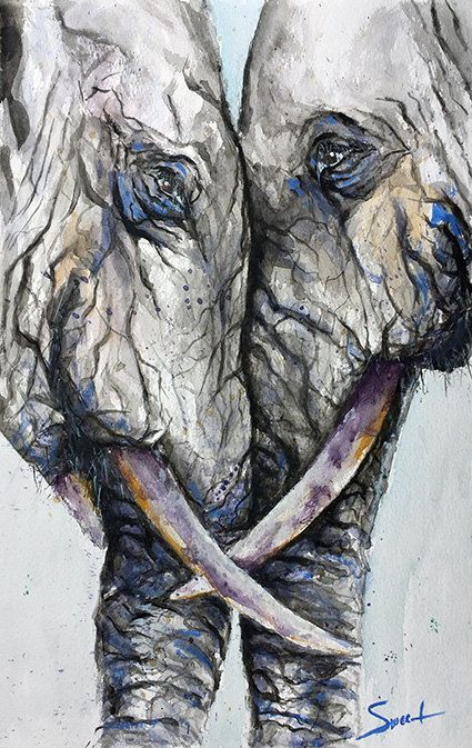 425x673 Elephant Art Print