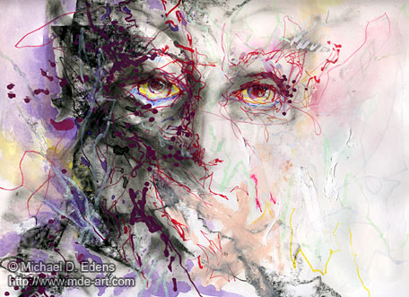 456x331 Drawing Of An Abstract Face