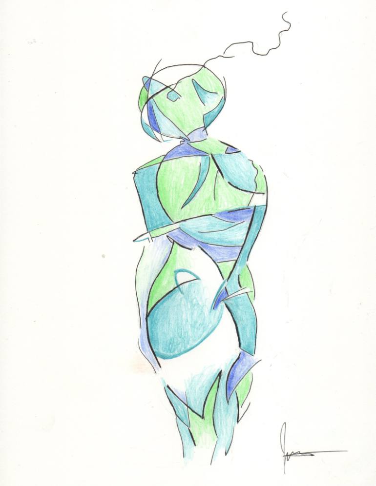 770x996 Saatchi Art Abstract Female Figure Drawing 3 Drawing By Jason