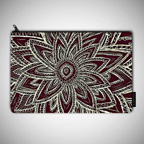 600x600 Abstract Flower Drawing Art Printed Pouch Bag Rs.599 Price Online