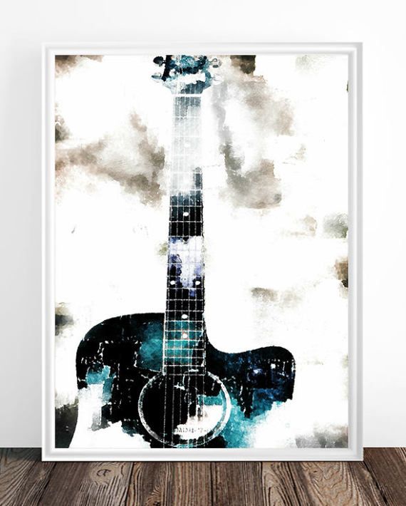 570x710 Guitar Artwork, Guitar Print, Guitar Present, Guitar Gift, Guitar