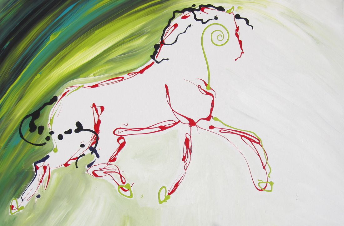 1100x723 Abstract Horse Painting Art Abstract Horse