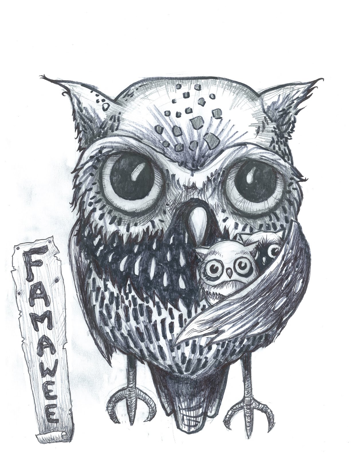 1236x1600 Bearded Bunny Blog Sketchbook Friday Rip Amp Tear Owl