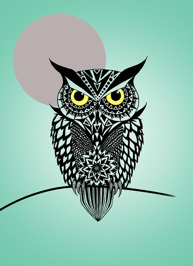 654x900 Owl 5 Digital Art By Mark Ashkenazi