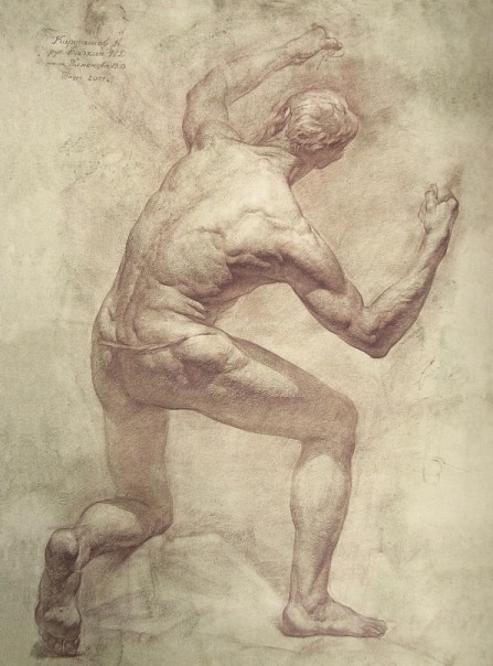 447x604 Figure Drawing Professor Russian Academic Drawings