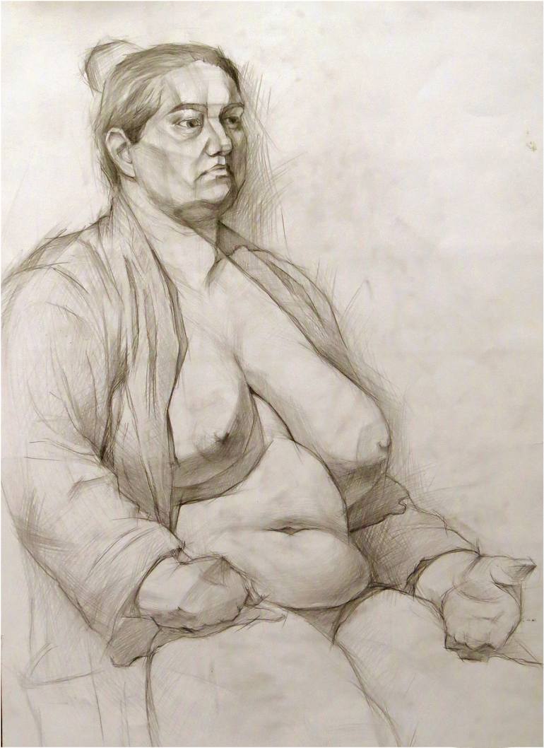 770x1058 Saatchi Art Academic Drawing Study, Half Figure Drawing By Ivan