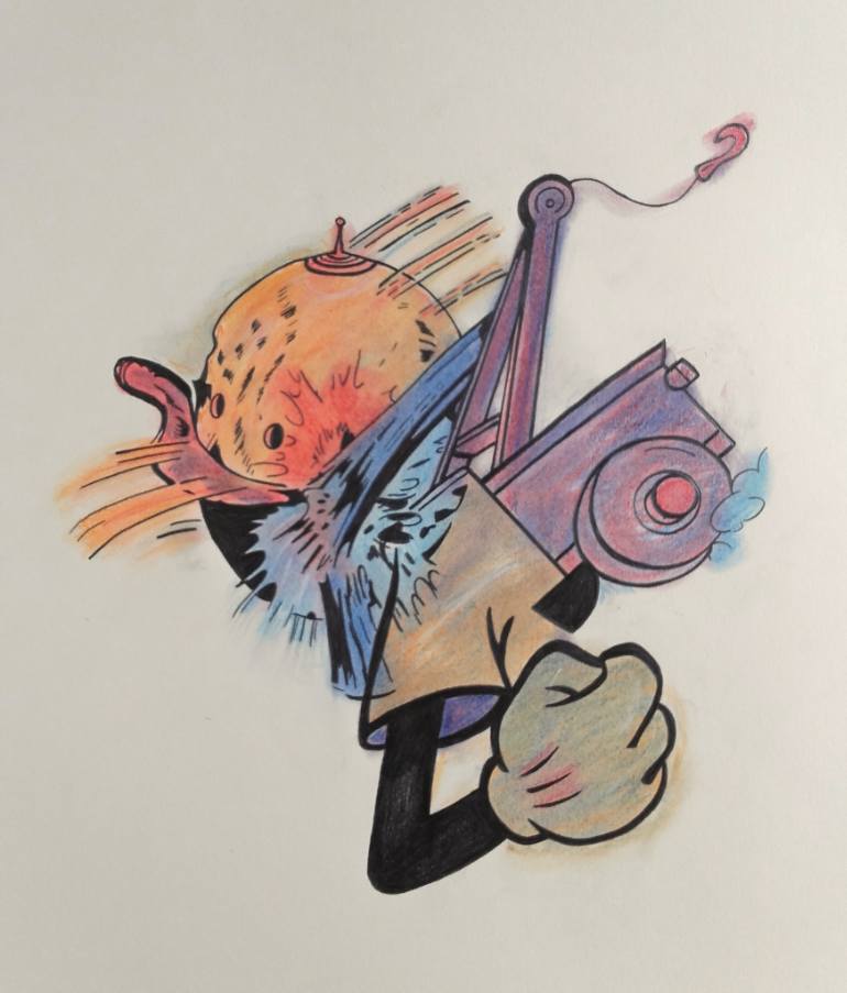 770x903 Saatchi Art The Accident Drawing By Jacques Ristorcelli