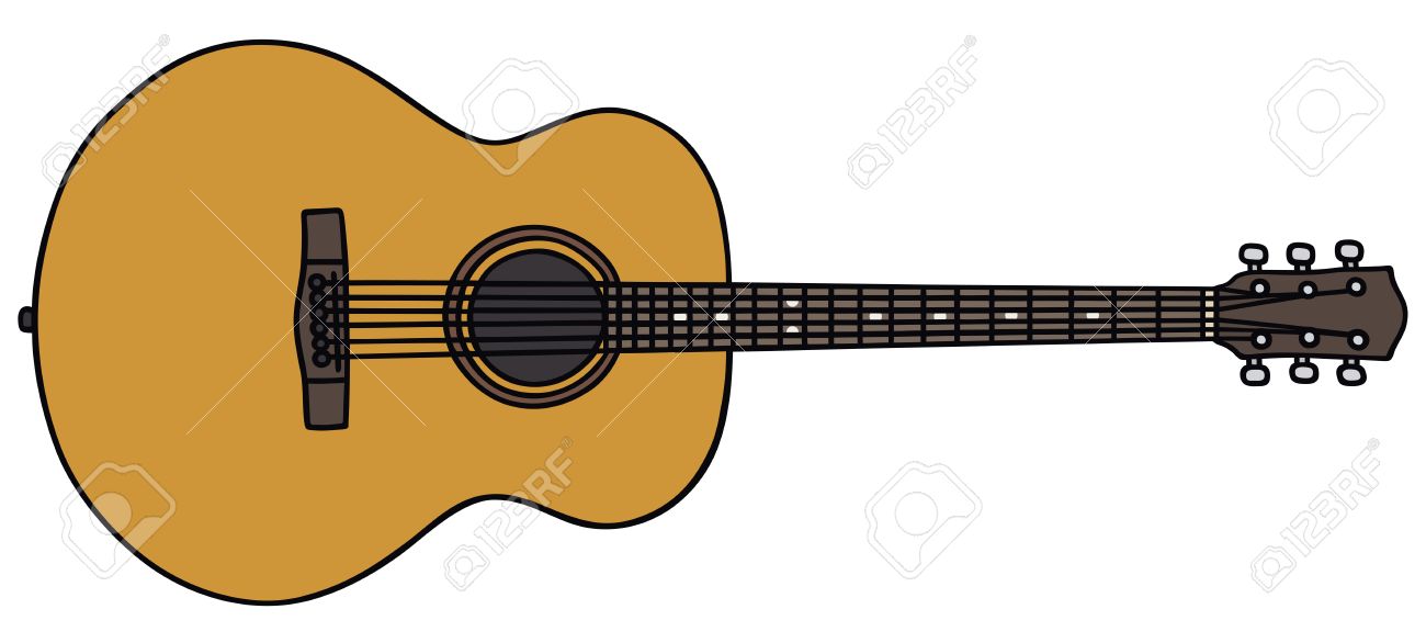 Acoustic Guitar Drawing at GetDrawings | Free download
