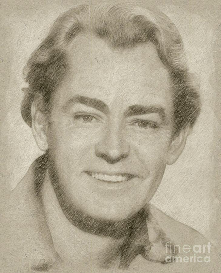 729x900 Alan Ladd Vintage Hollywood Actor Drawing By Frank Falcon