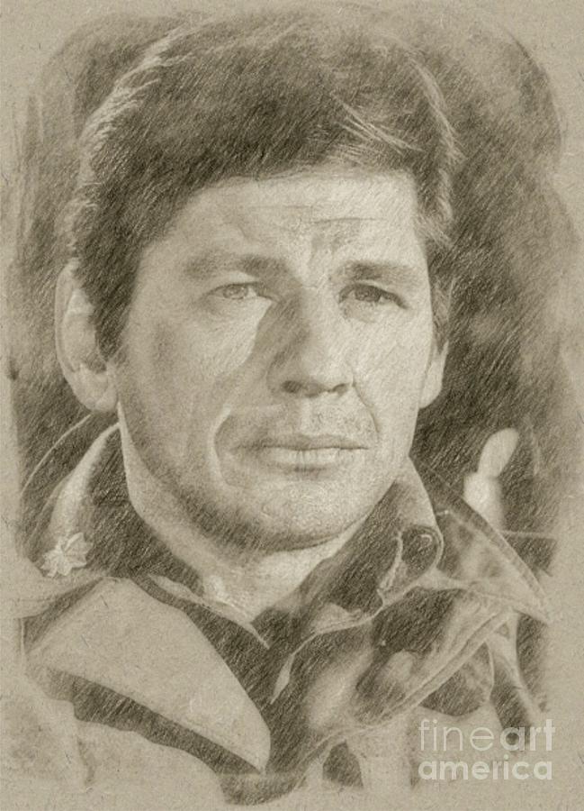 649x900 Charles Bronson, Actor Drawing By Frank Falcon