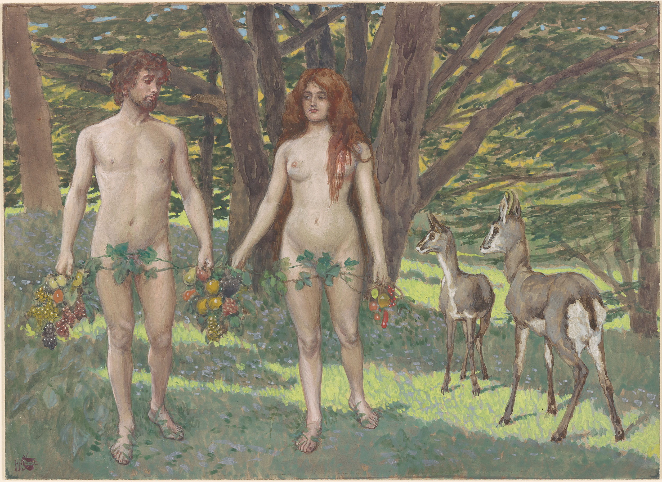 2500x1821 James Jacques Joseph Tissot Adam And Eve In The Garden Of Eden