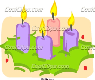375x316 Advent Candles In A Wreath Vector Clip Art