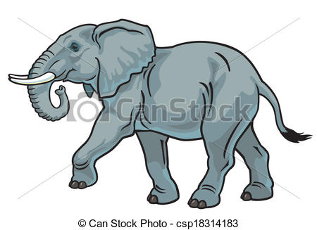 450x327 African Elephant Elephant, Side View Image Isolated On Vector