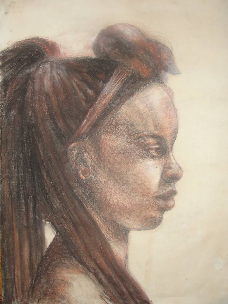 770x1027 Saatchi Art African Girl Drawing By Viliana Atanasova