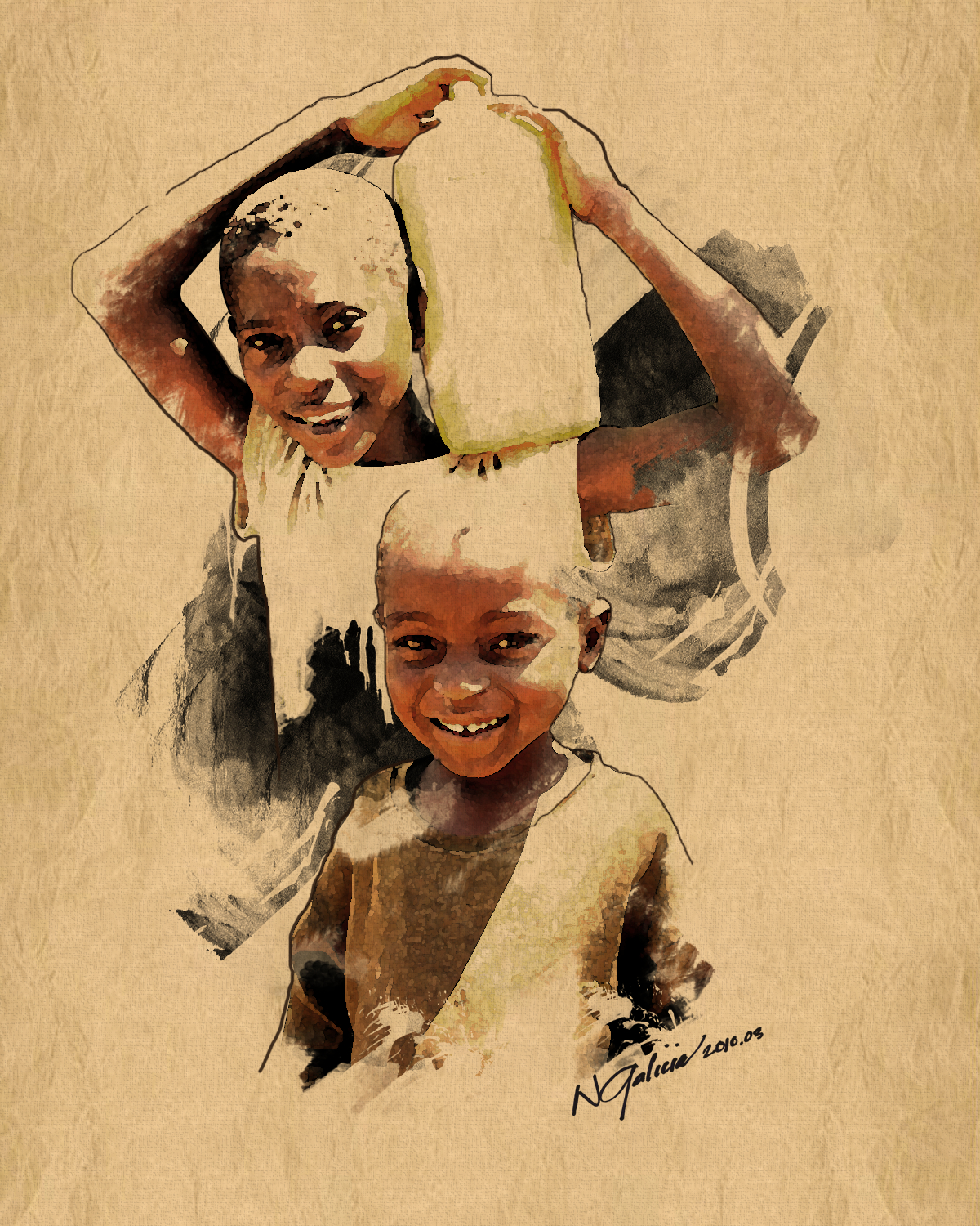 1200x1500 African Girl Drawing First Bar