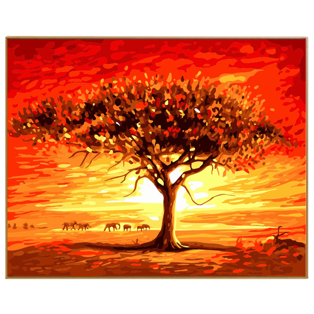 640x640 Phkv Modern Landscape Enviroment Friendly Oils Painting By Numbers