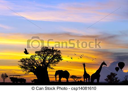 450x320 African Safari Scene