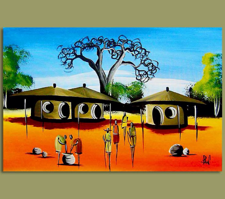 African Village Drawing at GetDrawings | Free download