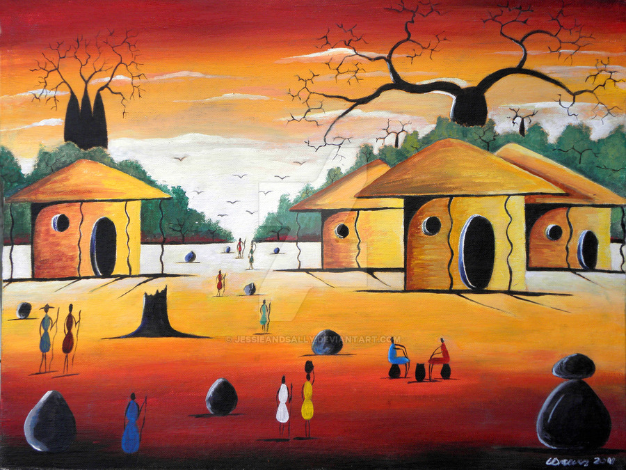 900x675 An African Village. By Jessieandsally