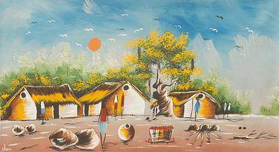 400x218 Gallery Painting Of A Village Scene,