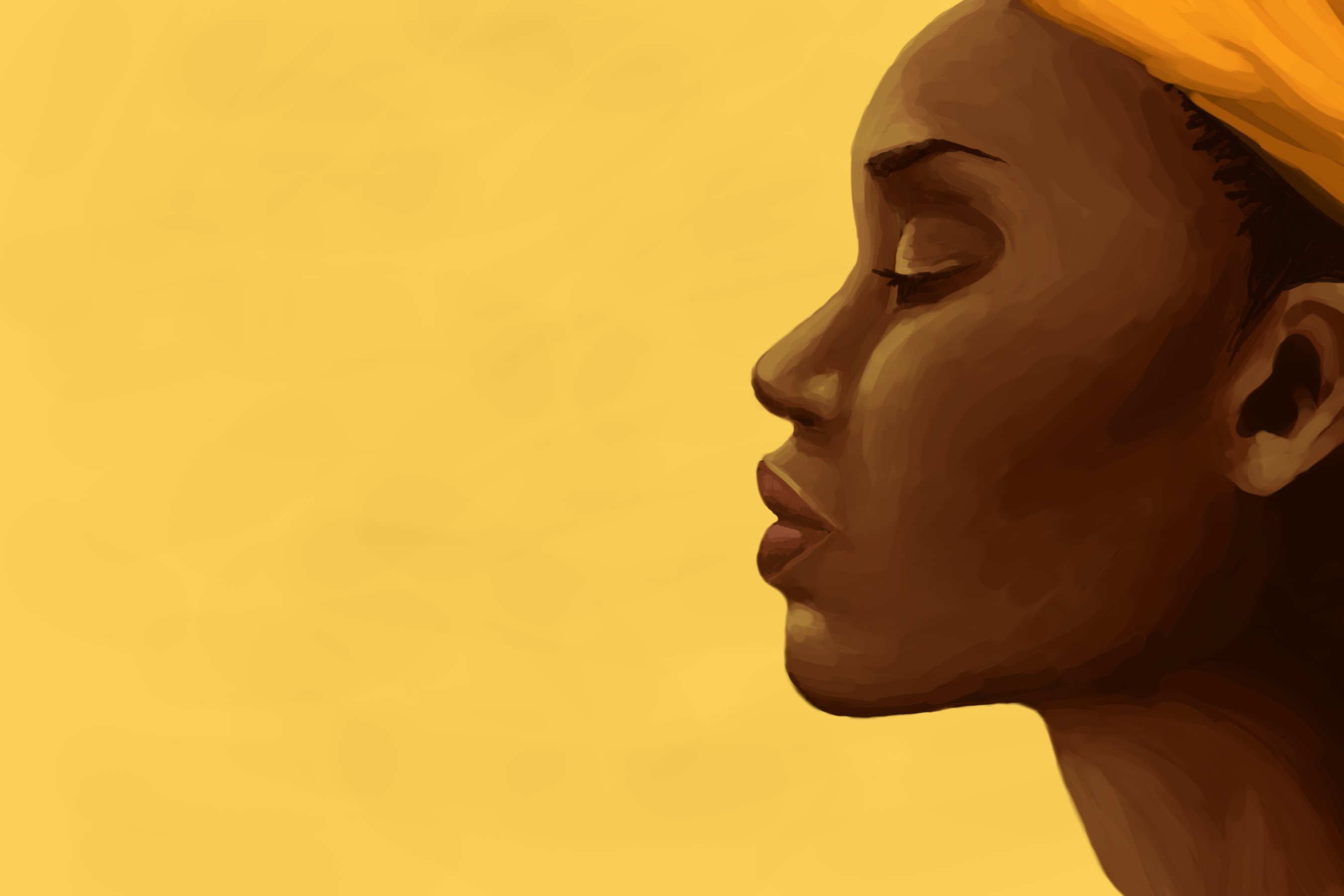 2700x1800 African Woman Digital Painting Time Lapse