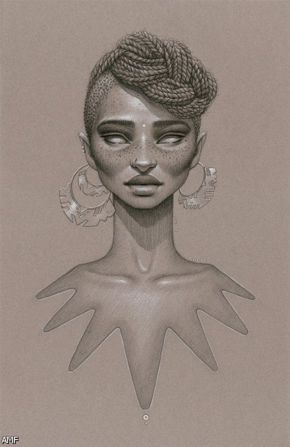 584x900 African American Woman Drawing