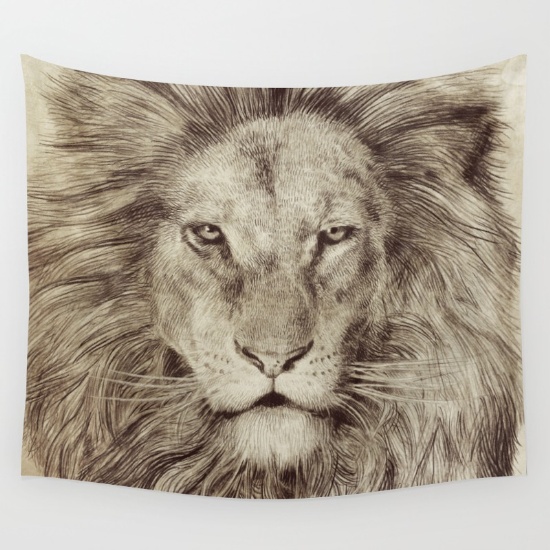 550x550 Lion, Sepia, Africa, Animals, Illustration, Pencil, Cat, Majestic