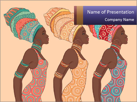 450x338 African Women Drawing Powerpoint Template Amp Backgrounds Id
